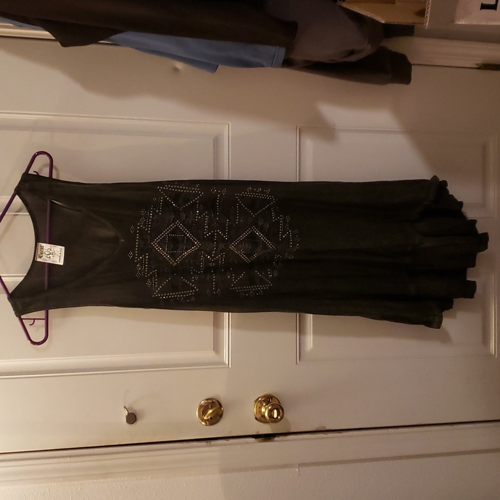 Vocal High Low Tank Dress w/Studs Sz M